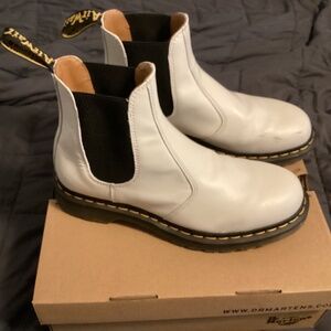 Dr. Martens White Chelsea Boots
